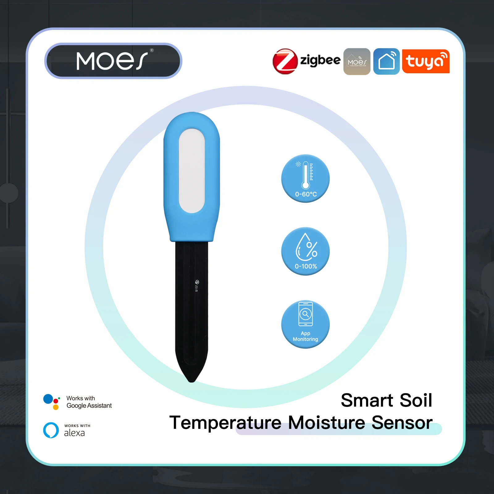 Smart Garden Zigbee - MOES Smart ZigBee Soil Temperature Meter