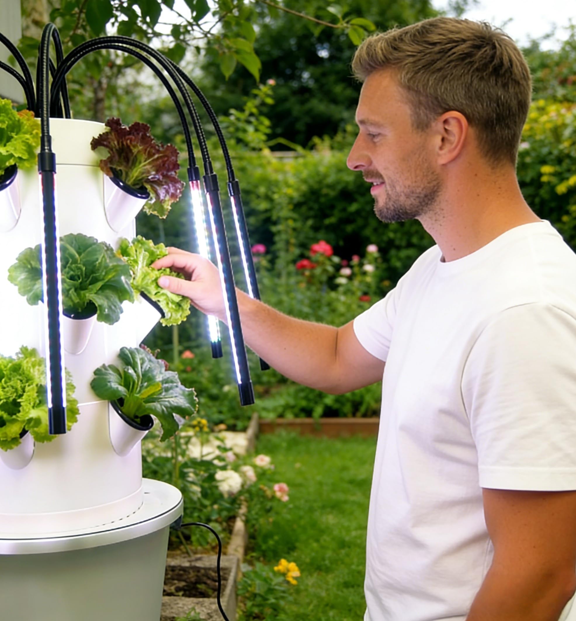 Vertical Hydroponic Growing Sy - đánh giá và giá Smart Garden Vertical Planter