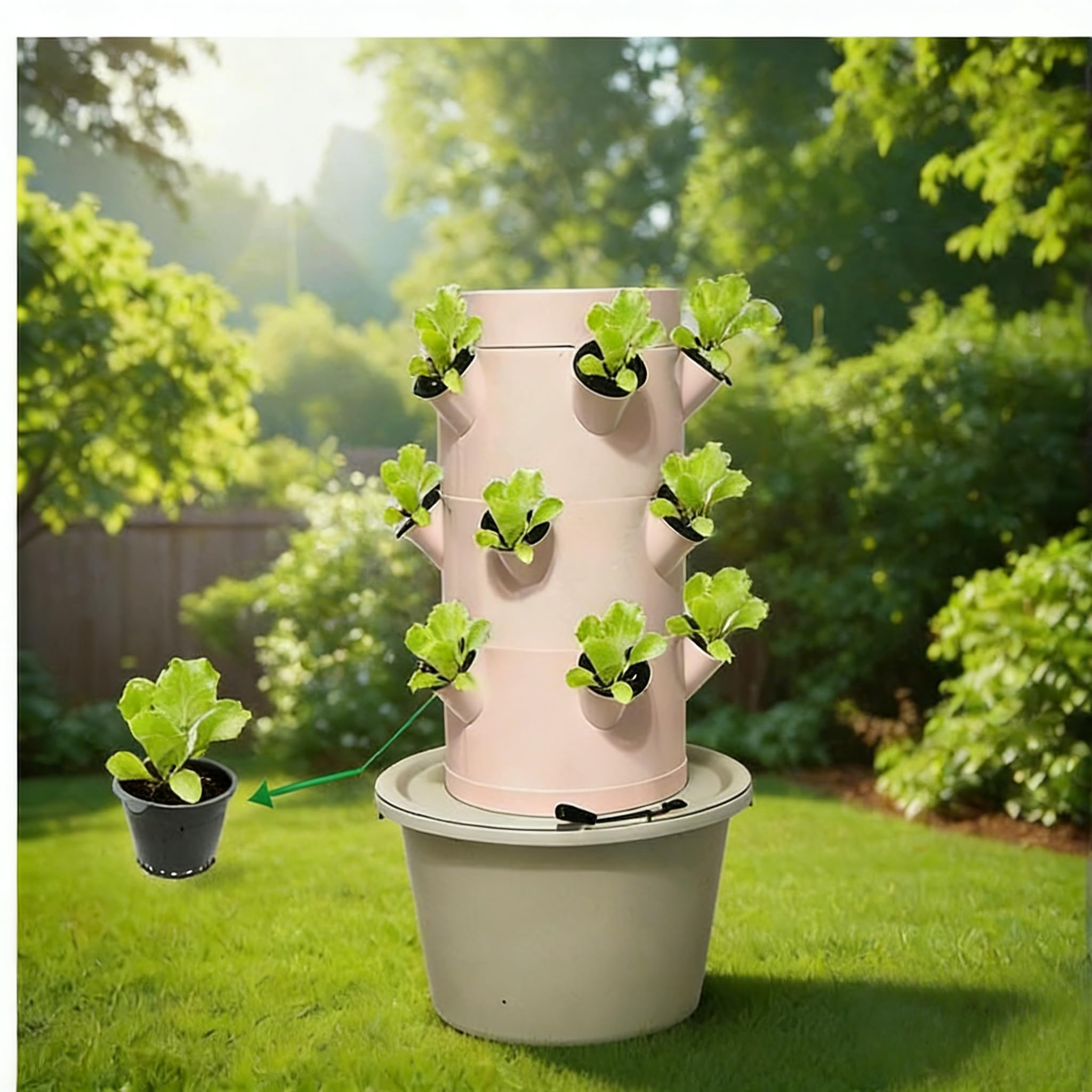 Vertical Hydroponic Growing Sy - đánh giá và giá Smart Garden Vertical Planter