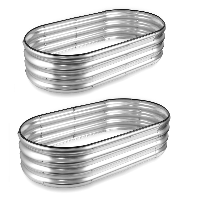 1PCS Oval-shaped Galvanized St - đánh giá và giá Smart Garden Storage