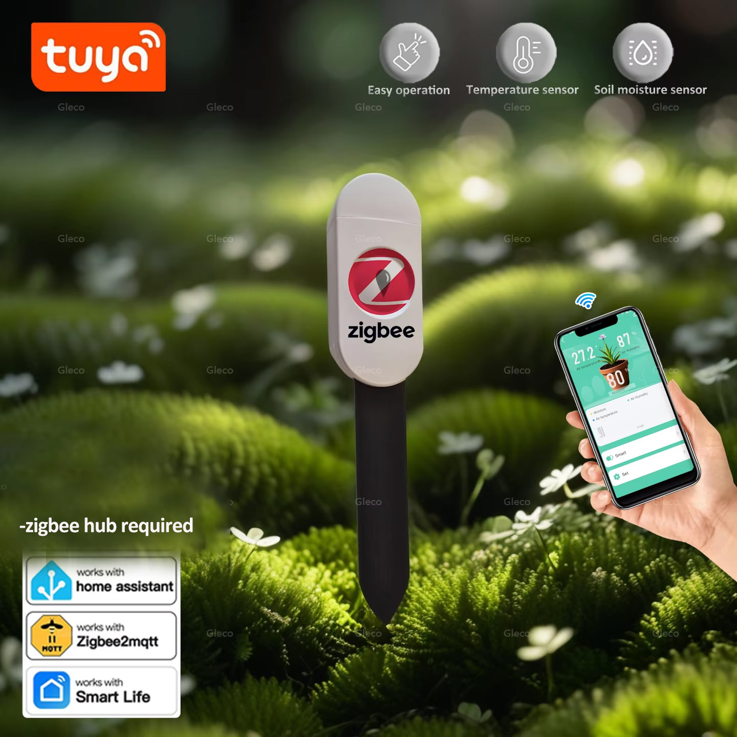 Tuya Smart Life Zigbee Soil Mo - đánh giá và giá Smart Garden Zigbee