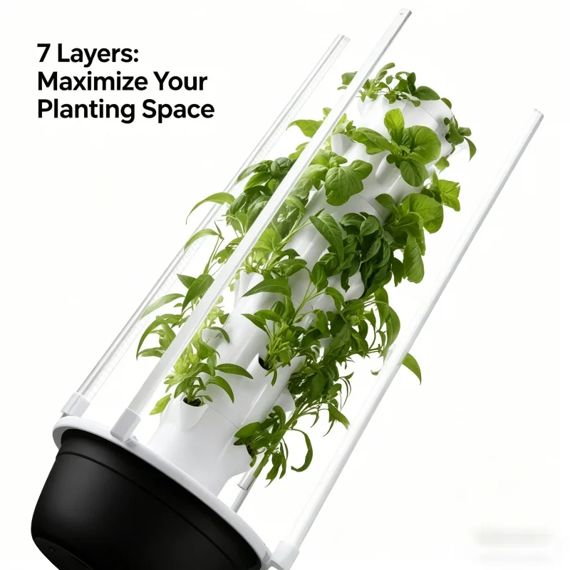 Spacetree 7 Layers Vertical Hy - đánh giá và giá Smart Garden Vertical Planter