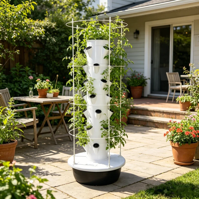 9 Layer Hydroponic Tower Indoo - đánh giá và giá Smart Garden Vertical Planter