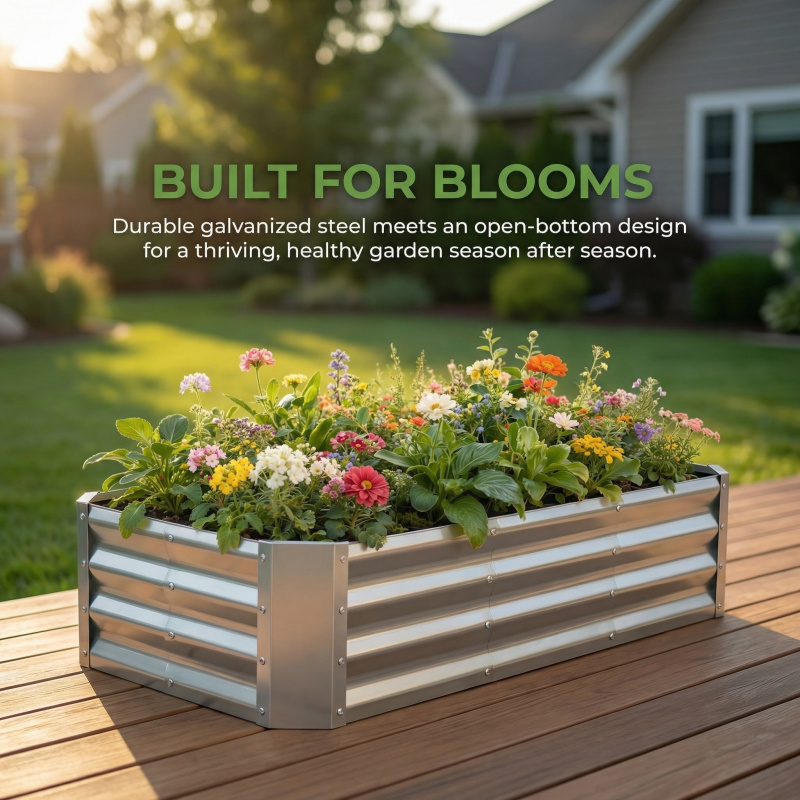 Large Bottomless Galvanized Ga - đánh giá và giá Smart Garden Storage