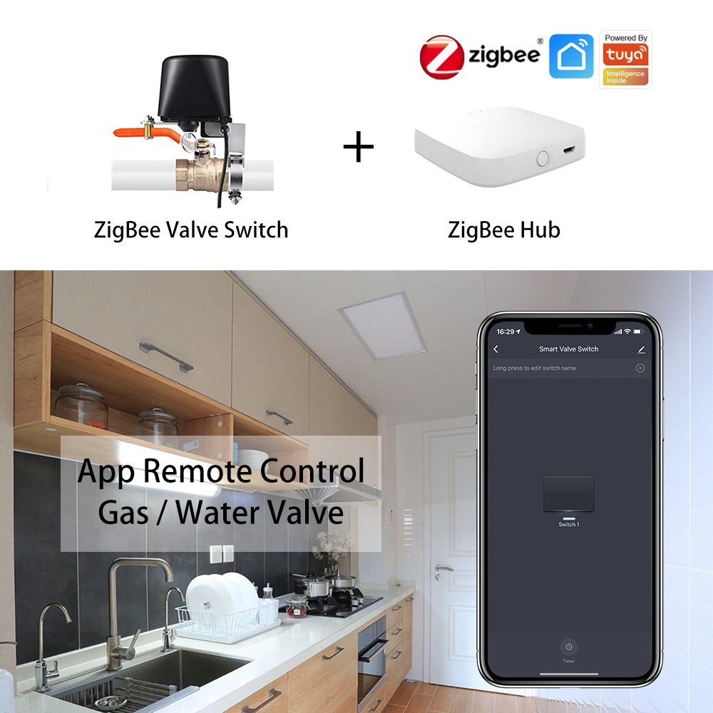 ZigBee Water/Gas Valve Remote  - đánh giá và giá Smart Garden Zigbee